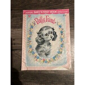 Vintage Fluffy Friends Babys First Book A Whitman Book 1970 Paperback Book